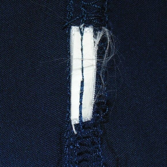 J. JILL Dress, L, Blue, Embroidered, Smocked waist, Sleeveless, Tie neckline - Picture 12 of 13